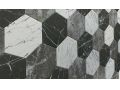 MARMOL 14x16 et 7x30 cm - Carrelage hexagonal et chevron, effet marbre