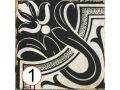 EMILIA 15x15 cm - Vloertegels, traditionele zwart-witte patronen