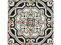 ORNELLA 15x15 cm - Carrelage de sol, motifs traditionnels noir et blanc