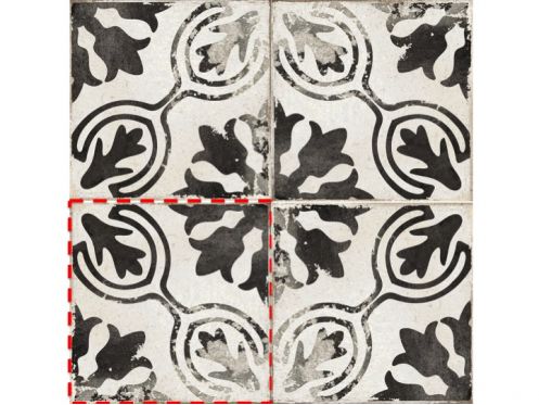 IRUELA BLACK 15x15 cm - Carrelage de sol, motifs classiques