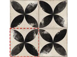 DAROCA BLACK 15x15 cm - Carrelage de sol, motifs classiques