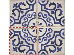 RANCHO BLUE 15x15 cm - Carrelage de sol, motifs classiques