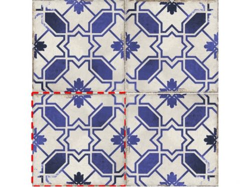 CALETA BLUE 15x15 cm - Carrelage de sol, motifs classiques