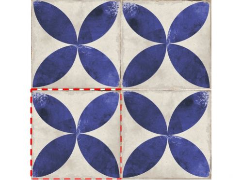 DAROCA BLUE 15x15 cm - Carrelage de sol, motifs classiques