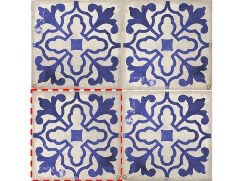 VILLENA BLUE 15x15 cm - Carrelage de sol, motifs classiques