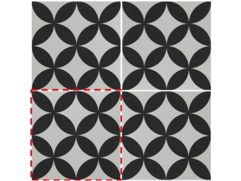 GILLES NOIR 20x20 - Płytki podłogowe, wygląd płytek cementowych