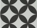 GILLES NOIR 20x20 cm - Carrelage de sol, aspect carreaux de ciment