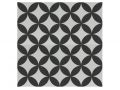 GILLES NOIR 20x20 cm - Carrelage de sol, aspect carreaux de ciment