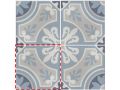 LILOU OCEAN 20x20 cm - Carrelage de sol, aspect carreaux de ciment