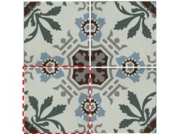 JASMIN 15x15 cm - Carrelage de sol, aspect carreaux de ciment
