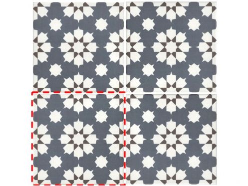 BENOIT BLEU 20x20 - PÅ‚ytki podÅ‚ogowe, wyglÄ…d pÅ‚ytek cementowych