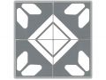 CEZAR Gris 15x15 cm - Carrelage de sol, aspect carreaux de ciment
