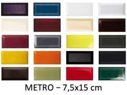 METRO 7,5x15 cm - Carrelage mural, type métro