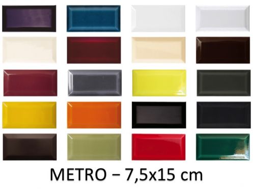 METRO 7,5x15 cm - Vægfliser, metrotype