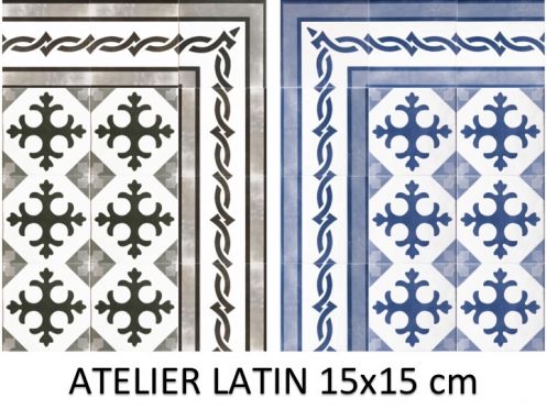 ATELIER LATIN 15x15 cm - Carrelage de sol, motifs classiques