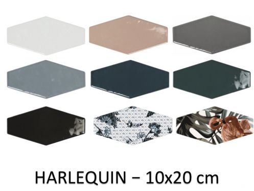 HARLEQUIN 10x20 cm - Carrelage mural, hexagonal