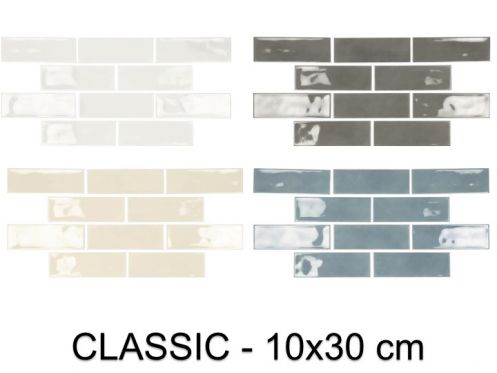 CLASSIC 10x30 cm - Carrelage mural, au format brique