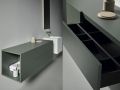 Meuble salle de bains sur mesure, poigne intgr, hauteur 30 cm, finition bois - EL CONCEPTO 30 Open Bois