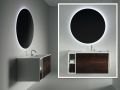 Meuble salle de bains sur mesure, poigne intgr, hauteur 30 cm, finition bois - EL CONCEPTO 30 Open Bois