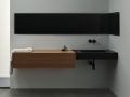 Meuble salle de bains sur mesure, poigne intgr, hauteur 30 cm, finition bois - EL CONCEPTO 30 Open Bois