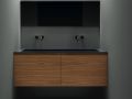 Meuble salle de bains sur mesure, poigne intgr, hauteur 30 cm, finition bois - EL CONCEPTO 30 Open Bois