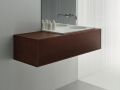 Meuble salle de bains sur mesure, poigne intgr, hauteur 30 cm, finition bois - EL CONCEPTO 30 Open Bois