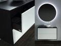 Meuble salle de bains sur mesure, poigne intgr, hauteur 30 cm, finition bois - EL CONCEPTO 30 Open Bois