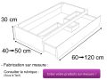 Meuble salle de bains sur mesure, poigne intgr, hauteur 30 cm, finition bois - EL CONCEPTO 30 Open Bois