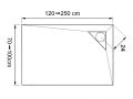 Receveur de douche, vacuation angle gauche - CORNER DESIGN GAUCHE 160