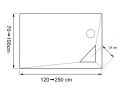 Receveur de douche, vacuation angle droit - CORNER DESIGN DROITE 200