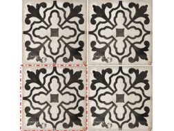 VILLENA BLACK 15x15 cm - Carrelage de sol, motifs classiques