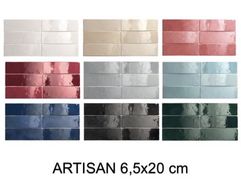 ARTISAN 6,5x20 cm - carrelage mural, au style Zellige.