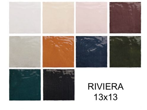 RIVIERA 13x13 cm - carrelage mural, au style Zellige.