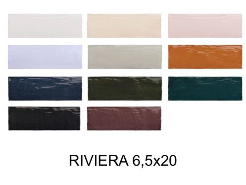 RIVIERA 6,5x20 cm - carrelage mural, au style Zellige.
