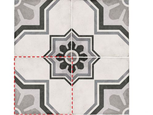 Capitol Grey 20x20 - Carrelage, aspect carreaux de ciment