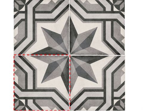 Cinema Grey 20x20 - Carrelage, aspect carreaux de ciment