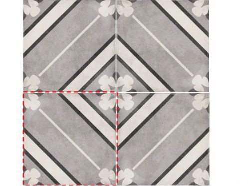 Inspire Grey 20x20 - Carrelage, aspect carreaux de ciment