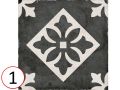 Padua Black 20x20 - Carrelage, aspect carreaux de ciment