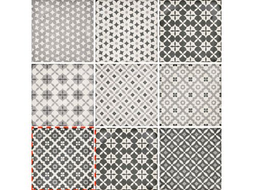 Alameda Grey 20x20 - Carrelage, aspect carreaux de ciment