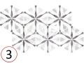 Bardiglio Flower 17,5x20 cm - Carrelage sol, hexagonal, finition marbre carrare