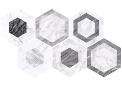 Geo 17,5x20 cm - Carrelage sol, hexagonal, finition marbre carrare