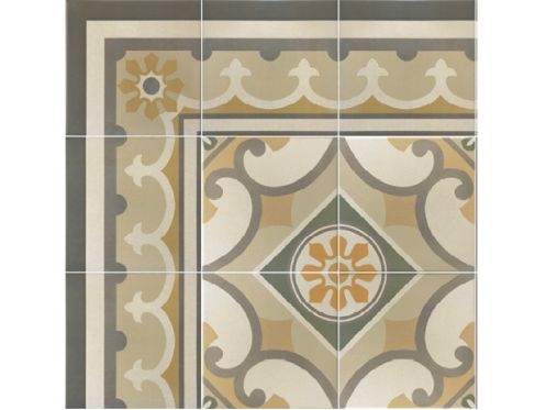Burgundy 20x20 cm - Carrelage, aspect carreaux de ciment
