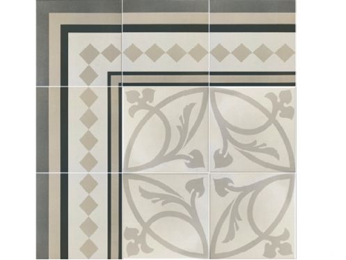 Liberty White 20x20 cm - Carrelage, aspect carreaux de ciment