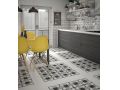 Block B&W 20x20 cm - Carrelage, aspect carreaux de ciment, noir et blanc