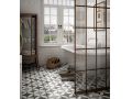 Block B&W 20x20 cm - Carrelage, aspect carreaux de ciment, noir et blanc