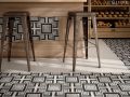 Block B&W 20x20 cm - Carrelage, aspect carreaux de ciment, noir et blanc