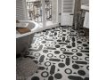Block B&W 20x20 cm - Carrelage, aspect carreaux de ciment, noir et blanc