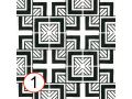 Metropolitan B&W 20x20 cm - Carrelage, aspect carreaux de ciment, noir et blanc