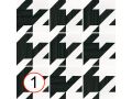 Tweed B&W 20x20 cm - Carrelage, aspect carreaux de ciment, noir et blanc
