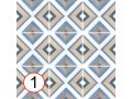 Square Colours 20x20 cm - Carrelage, aspect carreaux de ciment
